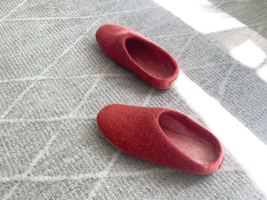 Women's Watermelon Wool Slippers