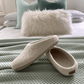 Women's White Wool Slippers