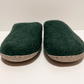 Men's Pine Green Wool Slippers