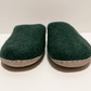 Women's Pine Green Wool Slippers