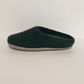 Men's Pine Green Wool Slippers