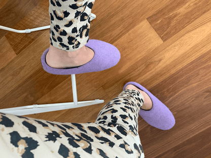Women's Lilac Wool Slippers