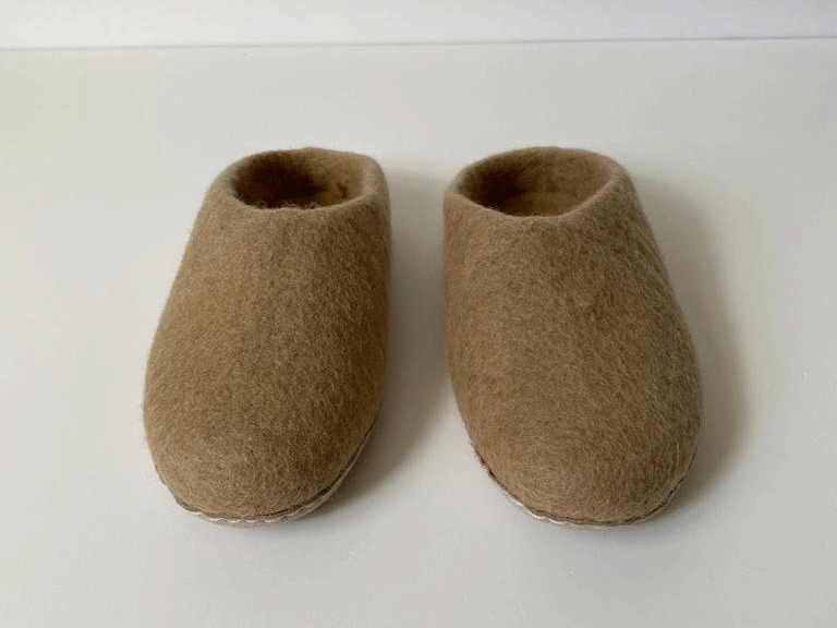 Women's Cinnamon Wool Slippers