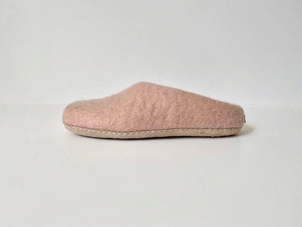 Women's Blush Wool Slippers