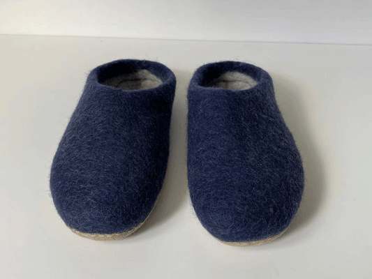 Men's Navy Slippers